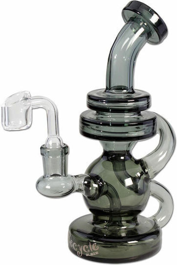 Γυάλινο Herb Oil Bong Blaze Recycle Diffuser Μαύρο 19cm