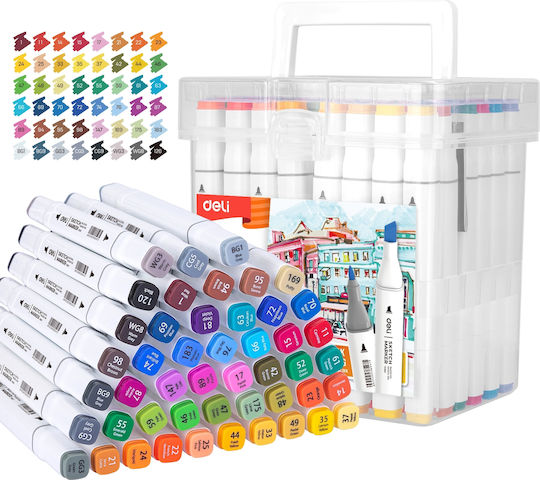 Deli Emotion Drawing Markers Double Tip Set 48pcs