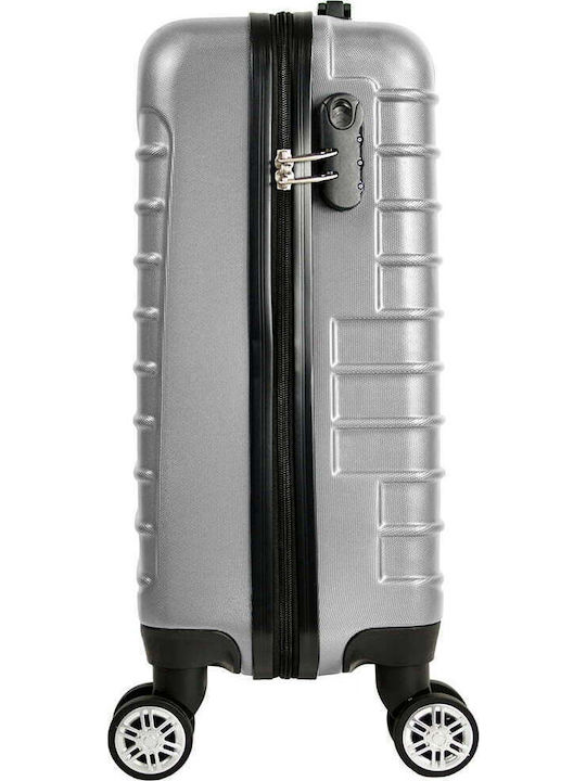 Quasar Line Reisekoffer Hartschalen Silver Maximalhöhe 55cm mit 4 Räder Set 2Stück
