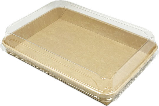 Σκεύος Sushi Νο24 Kraft Καπάκι 26x19x2,4cm 50τεμ
