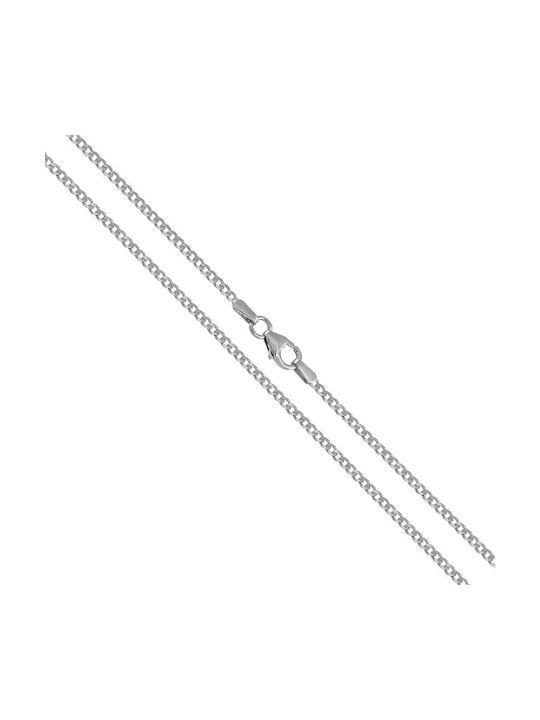 Herren Weißgold Kreuz 14K mit Kette