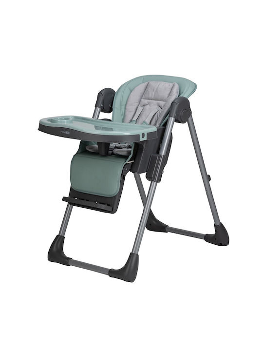 FreeOn Lan Foldable Baby Highchair 2 in 1 with Adjustable Height Mint