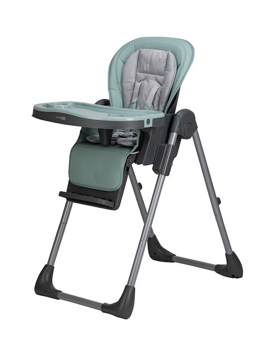 FreeOn Lan Foldable Baby Highchair 2 in 1 with Adjustable Height Mint