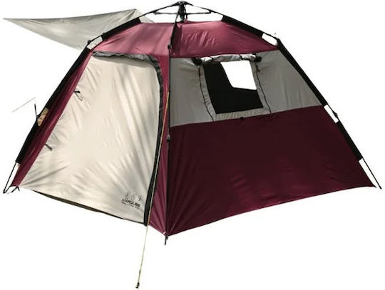 Keumer Αυτόματη Σκηνή Camping Κόκκινη για 3 Άτομα