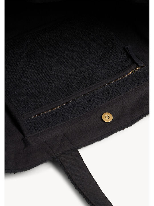 Hermosa Stoff Damenhandtasche Tote Hand Schwarz