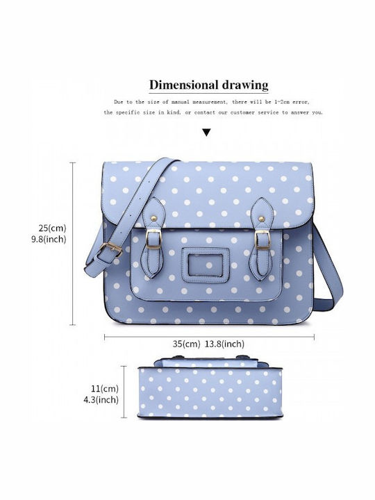 Leather Women's Bag Crossbody Light Blue