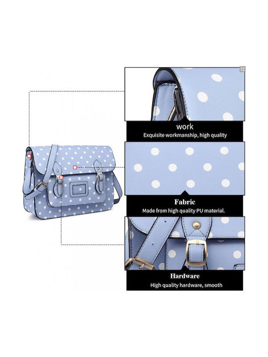 Leather Women's Bag Crossbody Light Blue