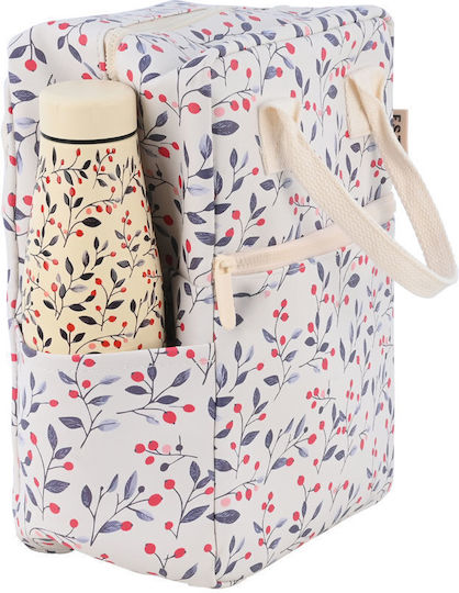 Estia Insulated Bag Handbag Save the Aegean 7 liters Bloom Beige L20 x W14 x H27cm