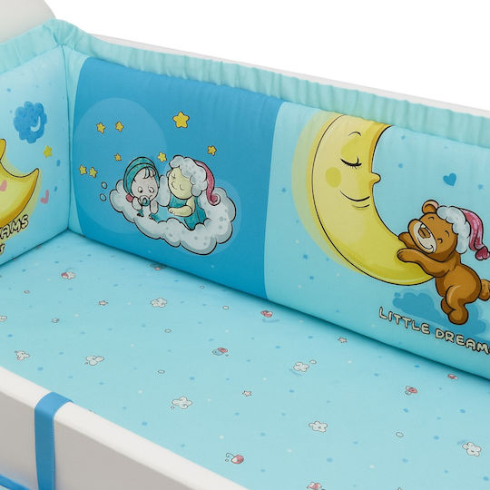 Beboulino Honey Crib Bumpers Classic Inside Blue 70x140cm