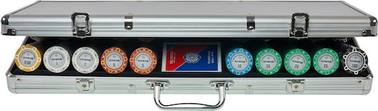 Pokeritems Set 300 Numbered Poker Chips 14gr in Suitcase