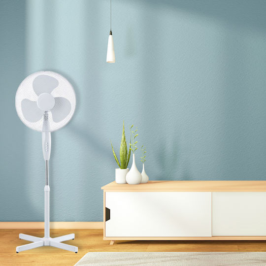 Silifo Ανεμιστήρας Ορθοστάτης 45W Διαμέτρου 40cm Λευκός