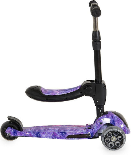 Byox Kids Scooter Foldable 3-Wheel with Seat Purple