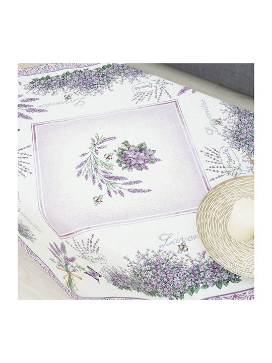 Dimeco Rotunde 8255 Ecru|Lilac 180x180cm