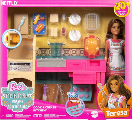 Barbie Recipe For Friendship - Cook & Create Kitchen Teresa Doll For 3+ Years