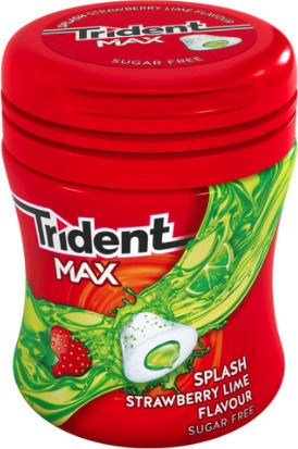 Mondelez Splash Chewing Gum Strawberry & Lime No Added Sugar 6 Pieces 50.6g