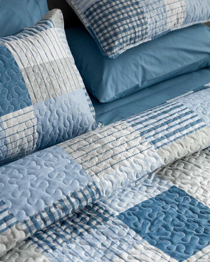 Vesta Home Κουβερλί Υπέρδιπλο Μπλε 220x230cm