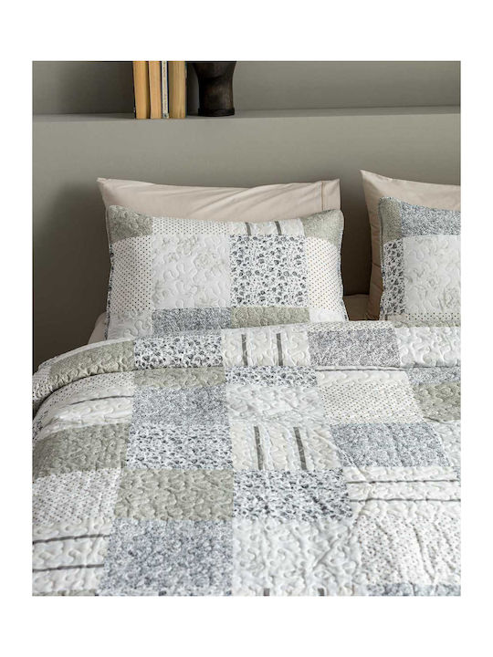 Vesta Home Κουβερλί Υπέρδιπλο Microfiber Γκρι 220x230cm