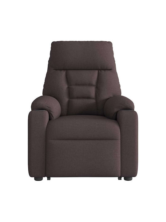 Liegesessel mit Hebefunktion Dunkelbrauner Stoff 3303037