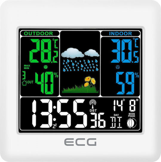 ECG MS300 Wireless Digital Weather Station Tabletop White