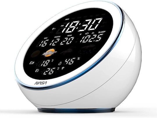 NASA SB6705 Wireless Stație meteorologică Digital De masă Alb