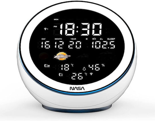 NASA SB6705 Wireless Stație meteorologică Digital De masă Alb