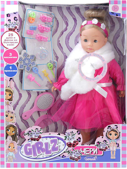 Dimian Puppe Fuchsia Kleid für 3+ Jahre alt+ Jahre 46cm.