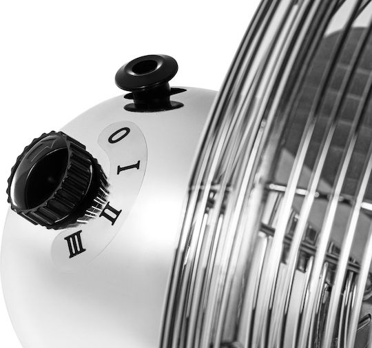 Singer Επιτραπέζιος Ανεμιστήρας 35W Διαμέτρου 30cm Ασημί