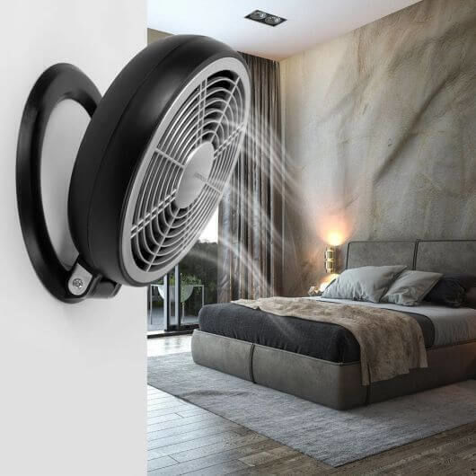 DictroLux Επιτραπέζιος Ανεμιστήρας 25W Διαμέτρου 23cm Μαύρος