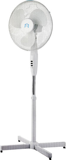 Eurolamp Pedestal Fan 40W Fan Diameter 40cm White