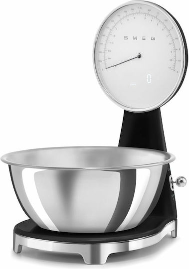 Smeg Cantare De Bucatarie Digital Cu Bol Până La 5kg Neagră