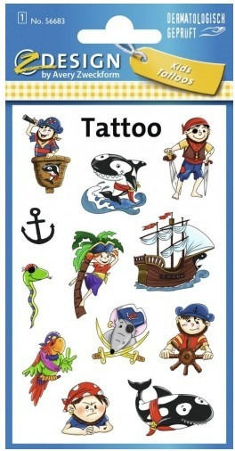 Avery Pirate Kinder Tattoos