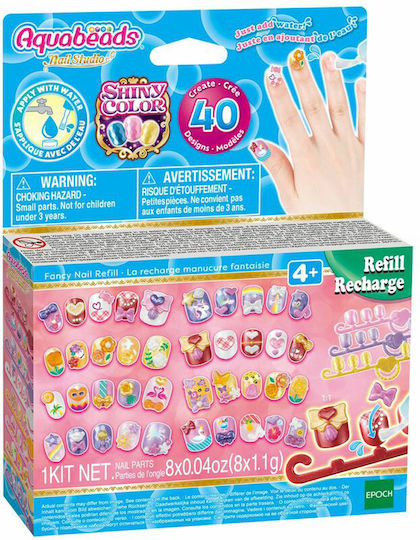 Epoch Toys Aquabeads Hearts & Ribbons Nail Refill Kit Παιδικό Mανό