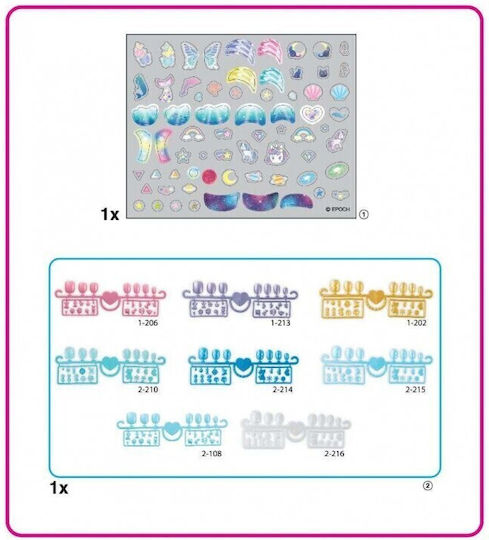 Epoch Toys Stars & Unicorns Nail Refill Kit Παιχνίδι Μανικιούρ