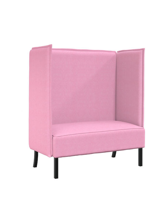 Corner Couch with Reversible Angle Pink 109x56x121 cm