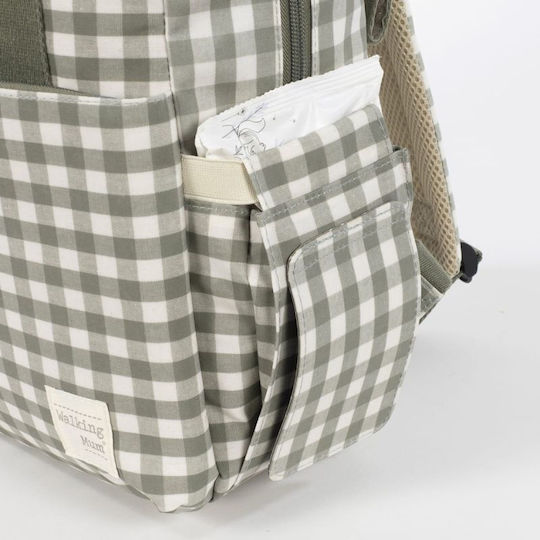 Walking Mum Backpack Diaper Bag Caetana Green 28x37x12cm