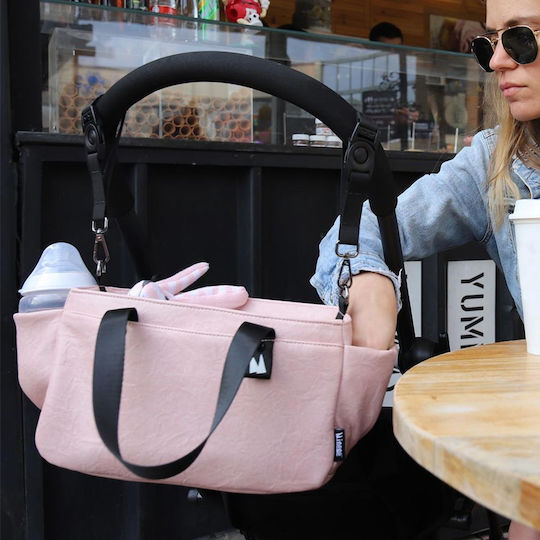 Minene Τσάντα-Αλλαξιέρα Ώμου/Χειρός Zoe Pink 38x20εκ.