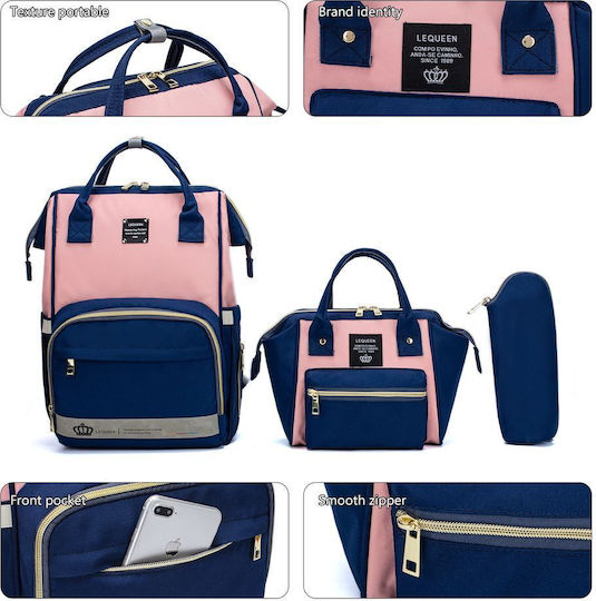 Lequeen Diaper Bag Blue - Pink