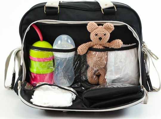 Baby on Board Τσάντα-Αλλαξιέρα Ώμου/Χειρός Μαύρη 42x30x30εκ.