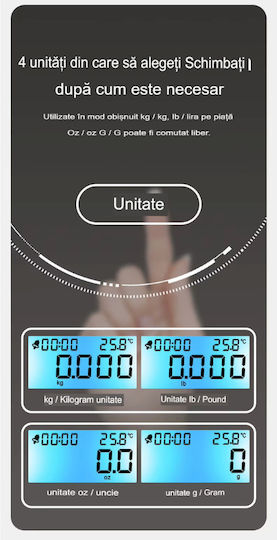 Scale Digital Kitchen Scale 0.1gr/3kg Gray