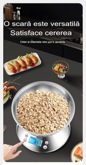 Scale Digital Kitchen Scale 0.1gr/3kg Gray