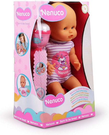 Giochi Preziosi Nenuco Set Papușă Bebe Biberon Zornăitoare 35 cm