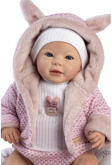 Guca Baby Doll Guca with Pink Jacket with Ears 46 cm.