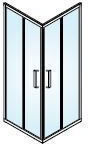 Axis Cabinet Duș cu Glisare Ușă 97x100cm Sticlă curată