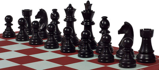 Travel Chess Set Plastic Pieces Tr03g King 96 mm + Folding Roll Chessboard 50 mm Squares + Bag