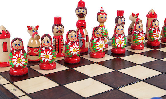 Сини Матрьошки Шах 42x42см
