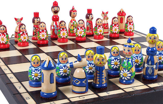 Сини Матрьошки Шах 42x42см