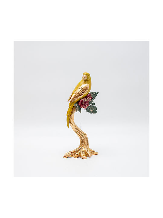 Table Decorative Parrot Polyresin Gold 11x7x21.5cm Pack 2 Pieces