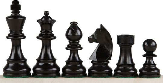 Timeless Chess Set Ebony-stained Chessboard 48x48cm