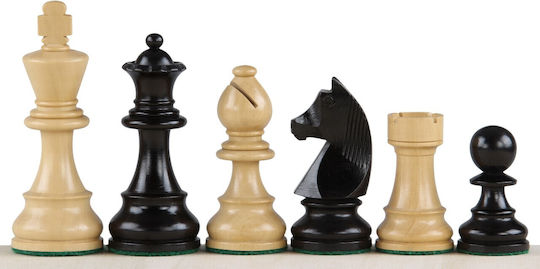 Timeless Chess Set Ebony-stained Chessboard 48x48cm