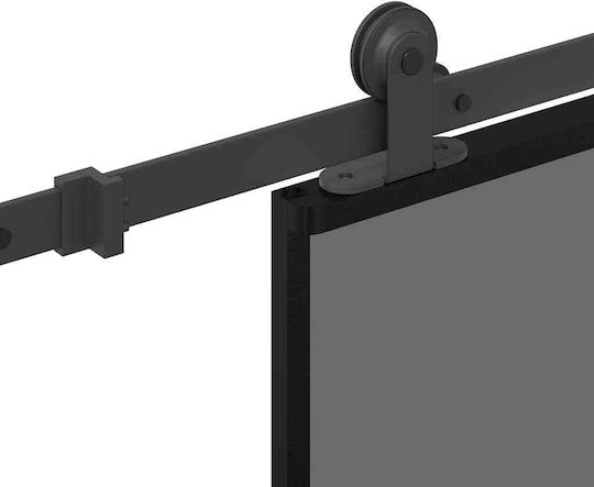 vidaxl Schiebetür Set aus Material 76x205 cm Glas & Aluminium